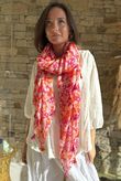 Woodstock Tassel Scarf Strawberry Haze